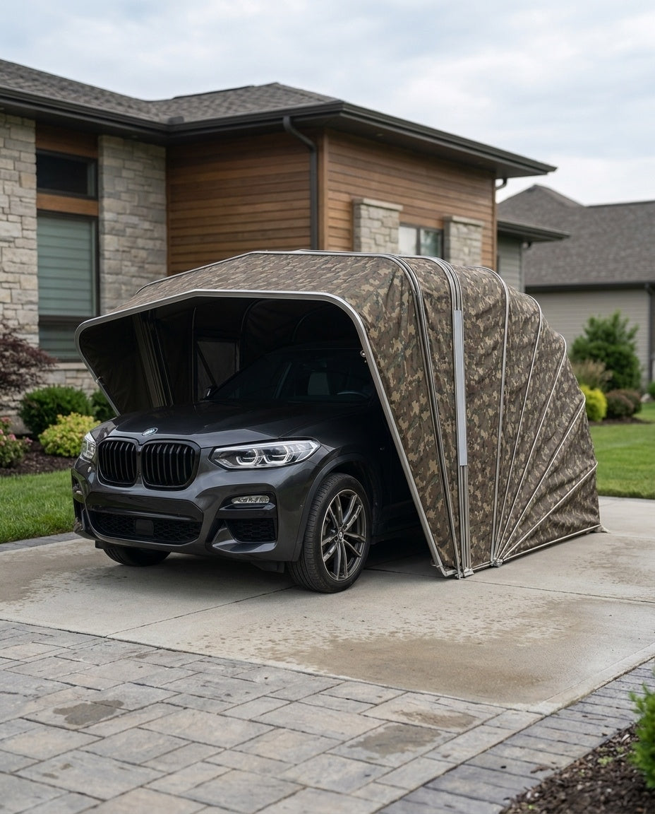 Gladwinrge InstaGarage — Portable Pop-Up Car Shelter (Waterproof, No Tools)